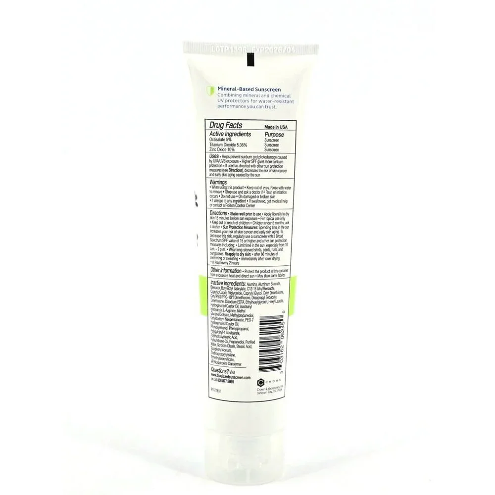 BLUE LIZARD Kids Mineral Sunscreen Lotion Cream SPF 50+ 5oz Tube